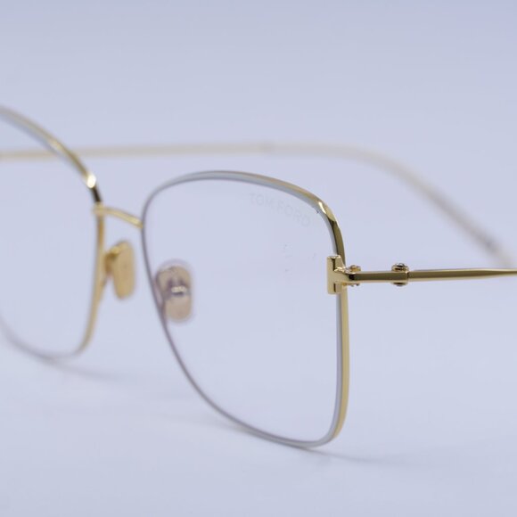 🕶️ New Tom Ford FT5906-B 025 Eyeglasses - Ivory/Gold Frame 55mm - Picture 2 of 8